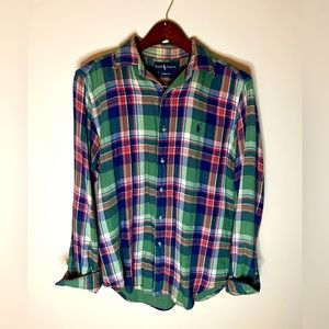 Ralph Lauren Mens plaid button down Size:Small